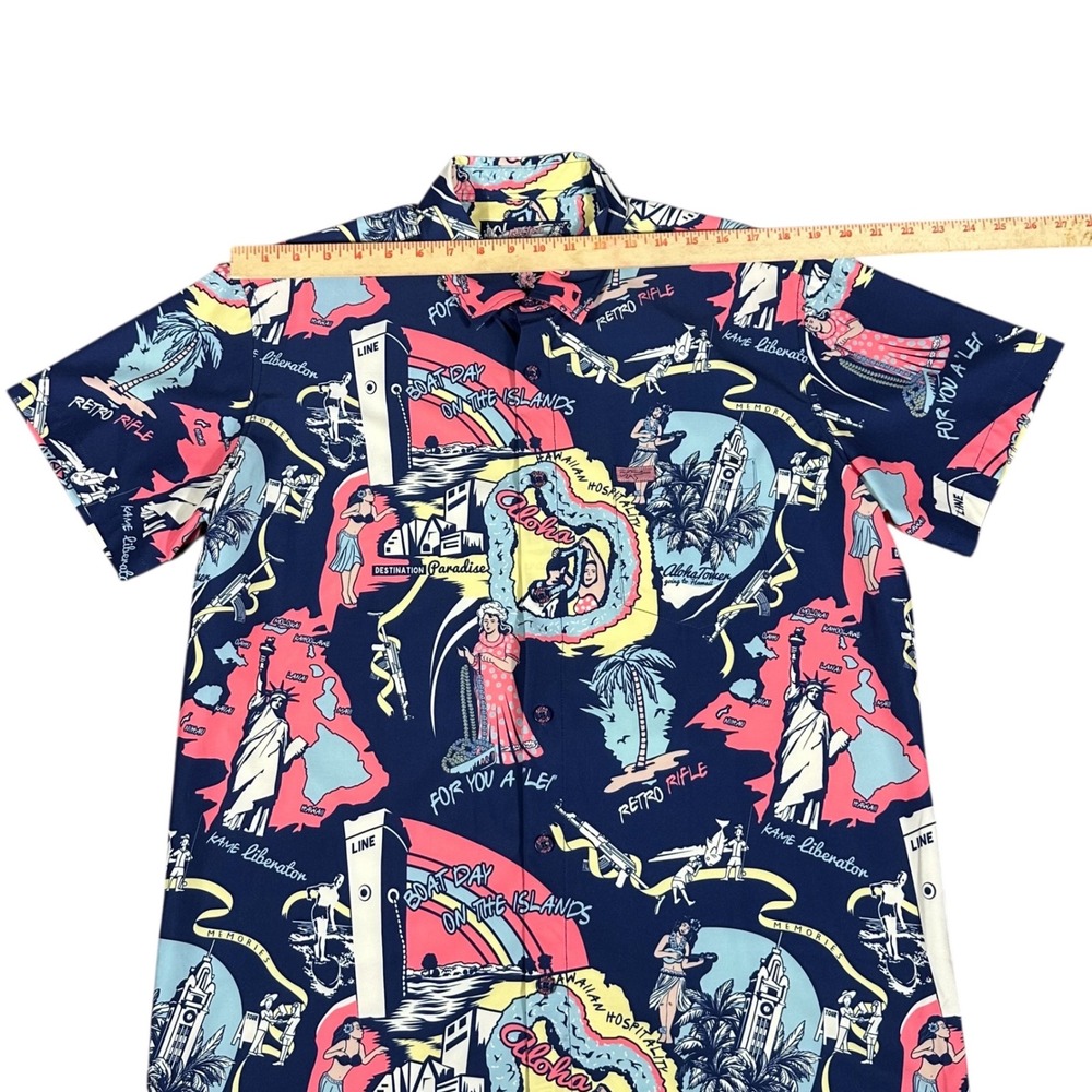 Retro‎ Rifle Button Down Shirts Mens Large Multicolor The Swayze Ocean Drive 2pk - Picture 7 of 13